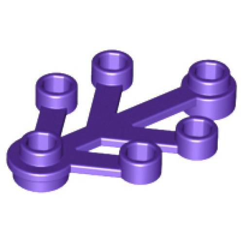 Деталь LEGO 2423 Plant Leaves 4 x 3 - Dark Purple