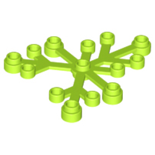 Деталь LEGO 2417 Plant Leaves 6 x 5 - Lime