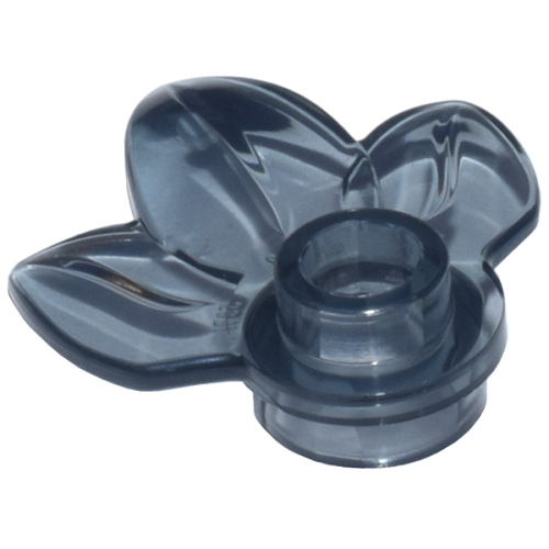 Деталь LEGO 32607 Plant Plate, Round 1 x 1 with 3 Layered Leaves - Trans-Black