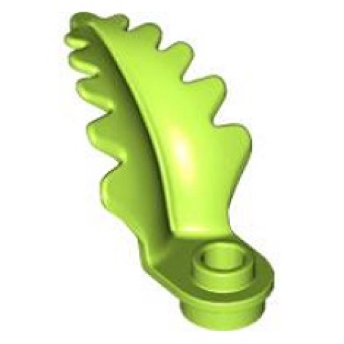 Деталь LEGO 2682 Plant Plate, Round 1 x 1 with Curved, Upright Leaf - Lime