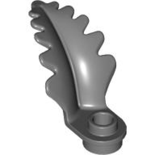 Деталь LEGO 2682 Plant Plate, Round 1 x 1 with Curved, Upright Leaf - Dark Bluish Gray