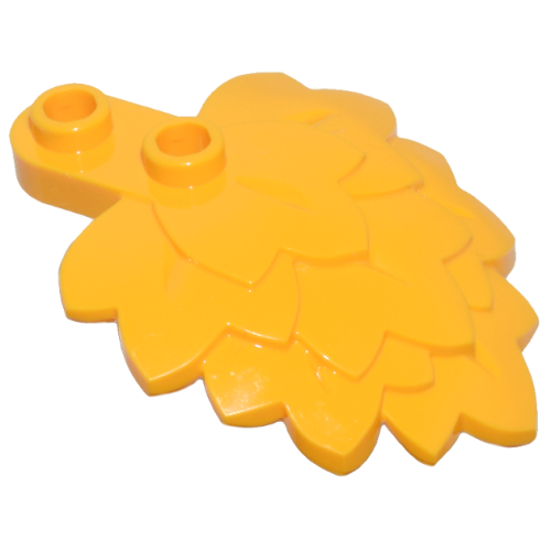 Деталь LEGO 5058 Plant Plate, Round 1 x 2 with Layered Leaves - Bright Light Orange