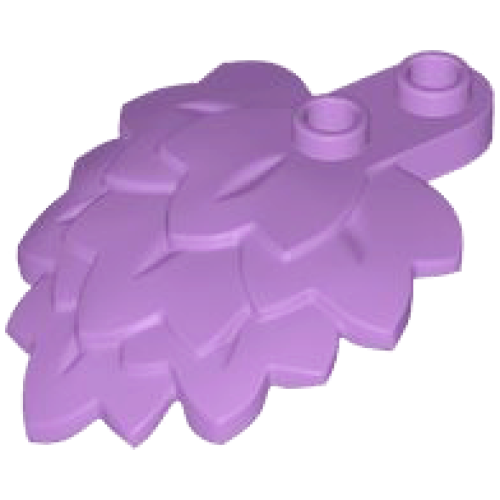 Деталь LEGO 5058 Plant Plate, Round 1 x 2 with Layered Leaves - Medium Lavender