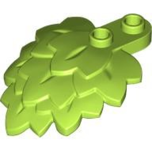 Деталь LEGO 5058 Plant Plate, Round 1 x 2 with Layered Leaves - Lime
