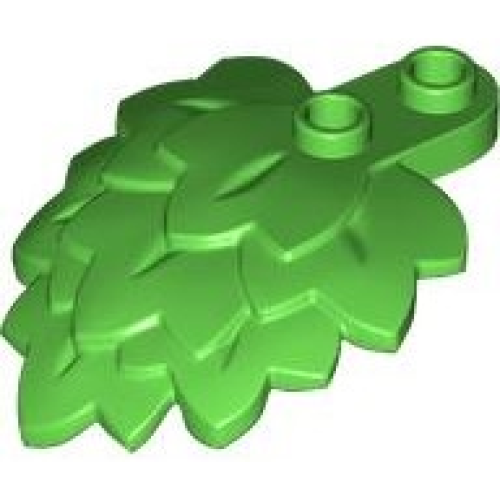 Деталь LEGO 5058 Plant Plate, Round 1 x 2 with Layered Leaves - Bright Green