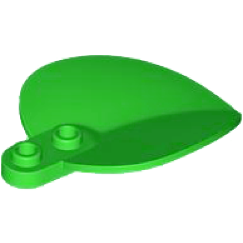 Деталь LEGO 7096 Plant Plate, Round 1 x 2 with Pointed Leaf - Bright Green