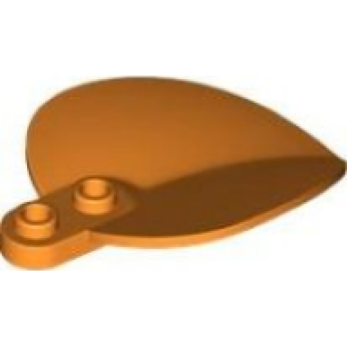 Деталь LEGO 7096 Plant Plate, Round 1 x 2 with Pointed Leaf - Orange