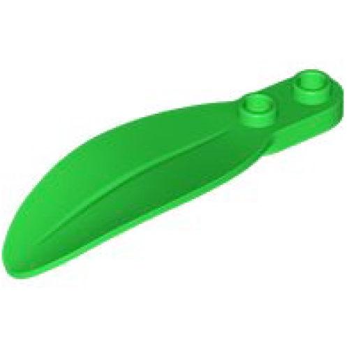 Деталь LEGO 3565 Plant Plate, Round 1 x 2 with Rounded Leaf - Bright Green