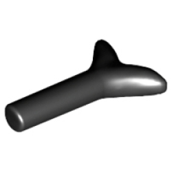 Plant Stem with Bar (Carrot Top / Twig) - Black