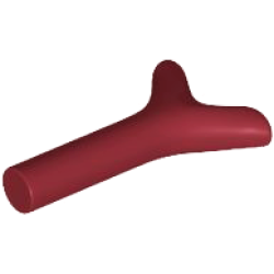 Plant Stem with Bar (Carrot Top / Twig) - Dark Red