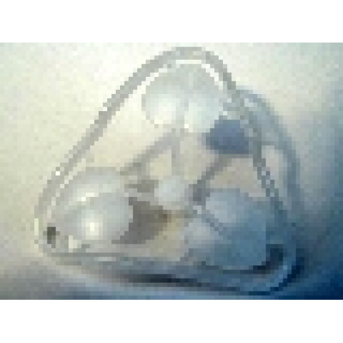 Деталь LEGO x8 Plant Stem with Stud and 3 Large Leaves - Milky White