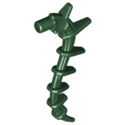Деталь LEGO 55236 Plant Vine Seaweed / Appendage Spiked / Bionicle Spine - Dark Green