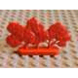 Plant, Tree Flat Bush Painted with Hollow Base - Red Plant, Tree Flat Bush Painted with Hollow Base - Red