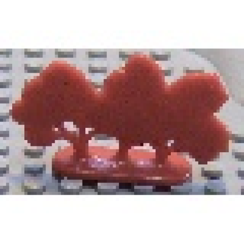 Деталь LEGO FTBushP Plant, Tree Flat Bush Plain - Red