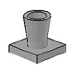 Plant, Tree Palm Base - Light Gray