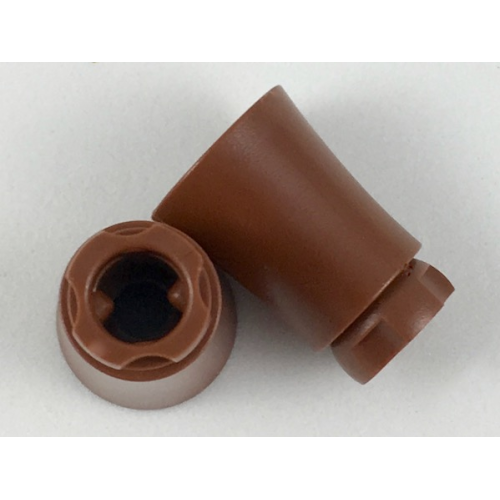 Деталь LEGO 2536d Plant, Tree Palm Trunk - Short Connector, Axle Hole with 2 Inside Prongs - Reddish Brown