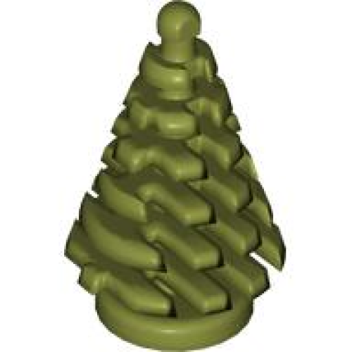 Деталь LEGO 2435 Plant, Tree Pine Small 2 x 2 x 4 - Olive Green