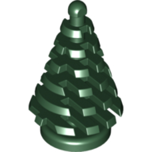 Деталь LEGO 2435 Plant, Tree Pine Small 2 x 2 x 4 - Dark Green