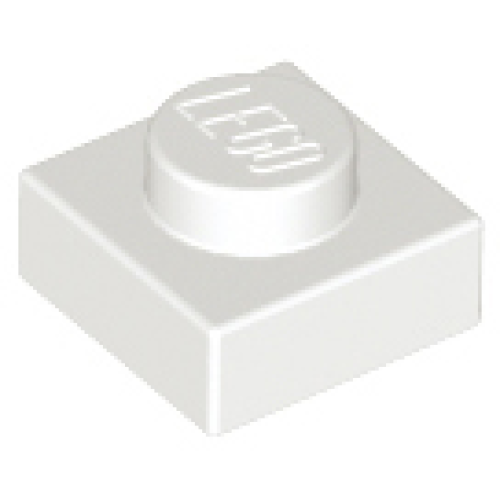 Деталь LEGO 3024 Plate 1 x 1 - White