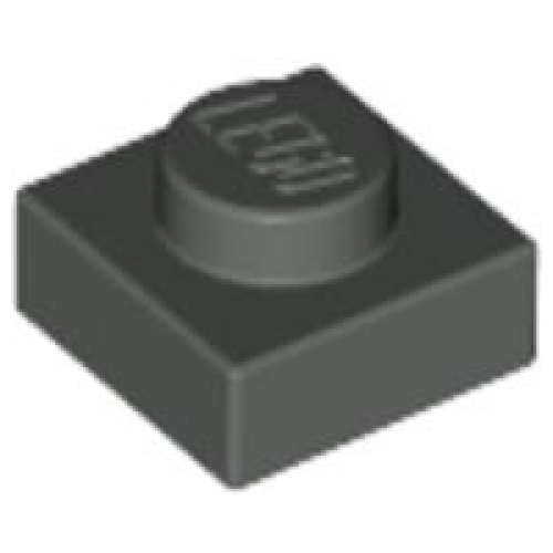 Деталь LEGO 3024 Plate 1 x 1 - Dark Gray