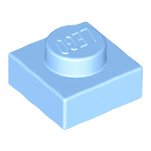 Деталь LEGO 3024 Plate 1 x 1 - Bright Light Blue