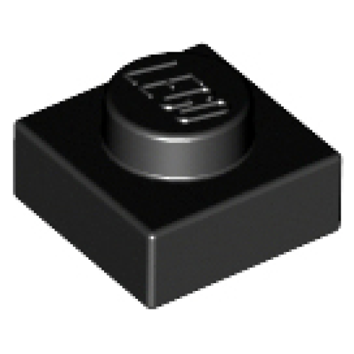 Деталь LEGO 3024 Plate 1 x 1 - Black