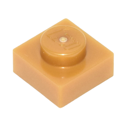 Деталь LEGO 3024 Plate 1 x 1 - Pearl Gold