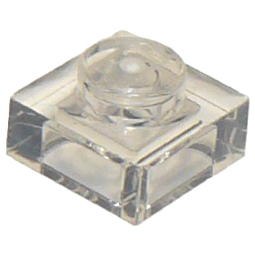 Деталь LEGO 3024 Plate 1 x 1 - Trans-Clear