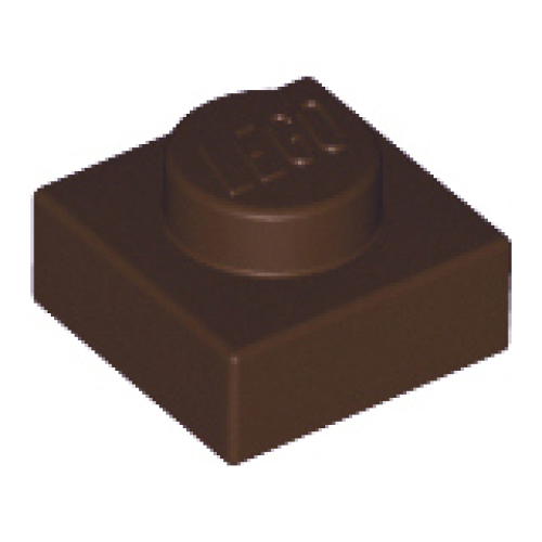 Деталь LEGO 3024 Plate 1 x 1 - Dark Brown