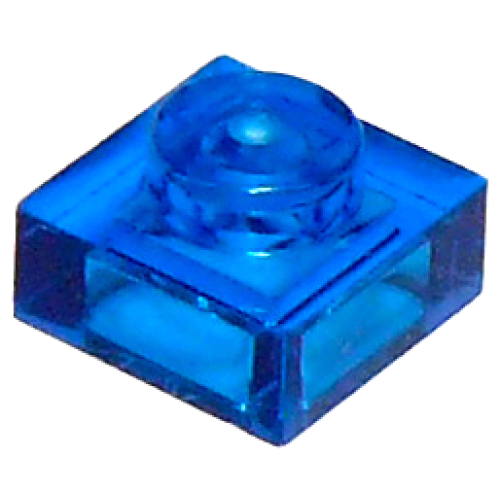 Деталь LEGO 3024 Plate 1 x 1 - Trans-Dark Blue