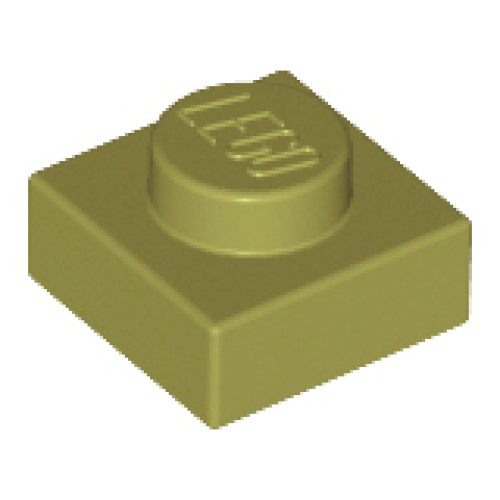 Деталь LEGO 3024 Plate 1 x 1 - Olive Green