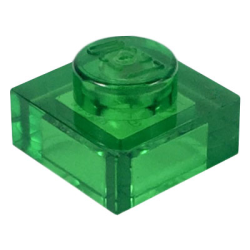 Plate 1 x 1 - Trans-Green