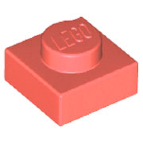 Деталь LEGO 3024 Plate 1 x 1 - Coral