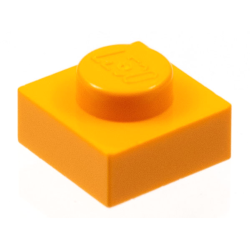 Plate 1 x 1 - Medium Orange