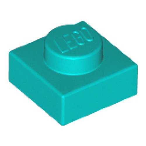 Деталь LEGO 3024 Plate 1 x 1 - Dark Turquoise