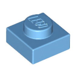 Plate 1 x 1 - Medium Blue