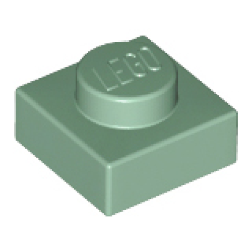 Деталь LEGO 3024 Plate 1 x 1 - Sand Green