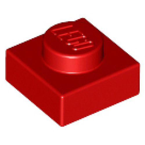 Деталь LEGO 3024 Plate 1 x 1 - Red