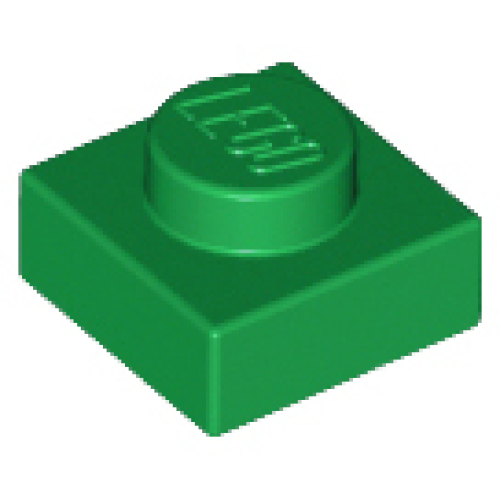 Деталь LEGO 3024 Plate 1 x 1 - Green