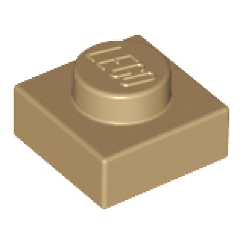 Деталь LEGO 3024 Plate 1 x 1 - Dark Tan