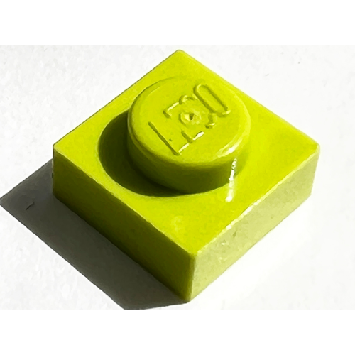 Деталь LEGO 3024 Plate 1 x 1 - Medium Lime