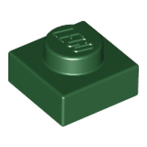Деталь LEGO 3024 Plate 1 x 1 - Dark Green