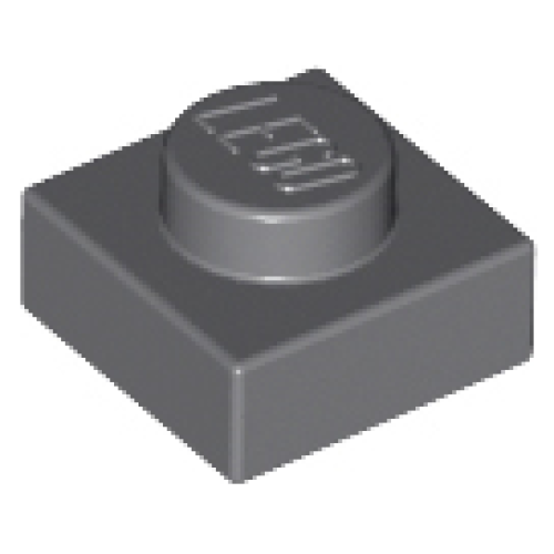 Деталь LEGO 3024 Plate 1 x 1 - Dark Bluish Gray