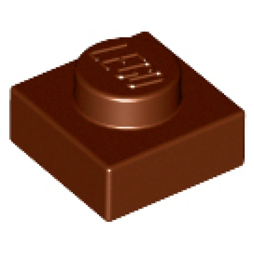 Деталь LEGO 3024 Plate 1 x 1 - Reddish Brown