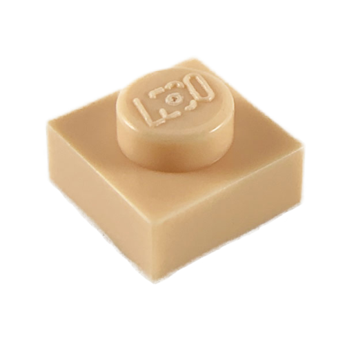 Деталь LEGO 3024 Plate 1 x 1 - Light Nougat