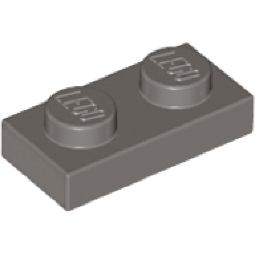 Деталь LEGO 3023 Plate 1 x 2 - Dark Gray