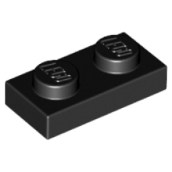 Plate 1 x 2 - Black