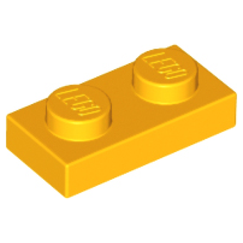 Деталь LEGO 3023 Plate 1 x 2 - Bright Light Orange