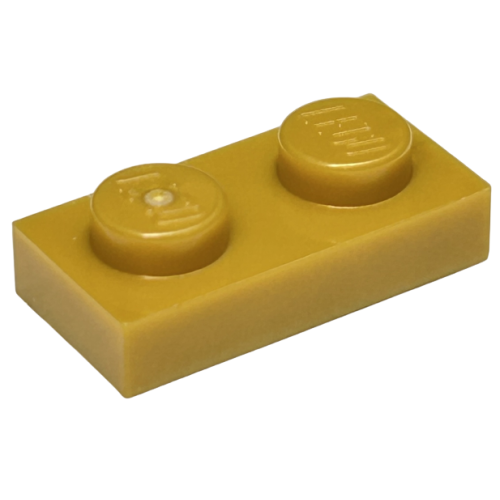 Деталь LEGO 3023 Plate 1 x 2 - Pearl Gold