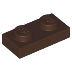 Plate 1 x 2 - Dark Brown